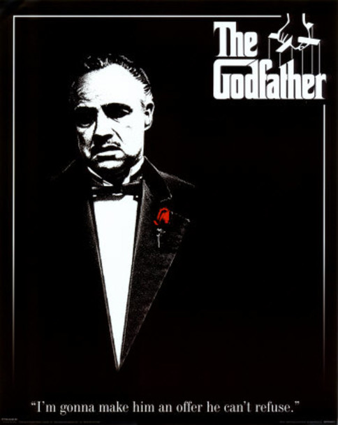 The Godfather Red Rose Movie Poster 16x20 inch