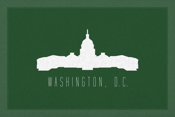 Cities Washington DC United States Capitol Green Cool Wall Decor Art Print Poster 18x12