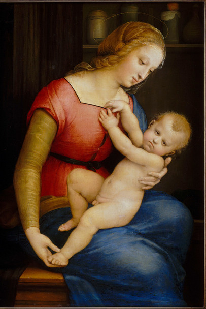 Raphael Madonna de Orleans Baby Realism Romantic Artwork Raffaello Prints Biblical Drawings Portrait Painting Wall Art Renaissance Posters Canvas Art Cool Wall Art Print Poster 12x18