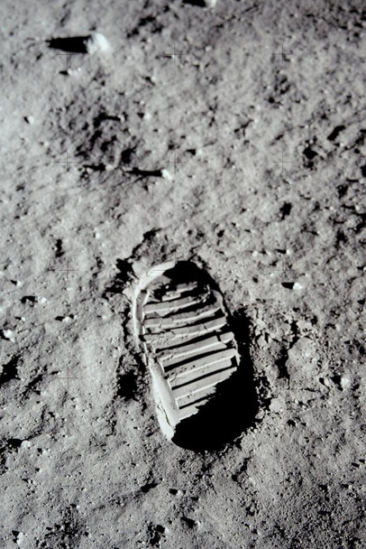 First Footprint On The Moon Photo Art Print Cool Huge Large Giant Poster Art 36x54