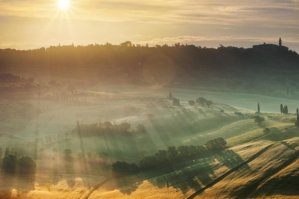 Sunrise in Tuscany Italy Photo Art Print Cool Huge Large Giant Poster Art 54x36