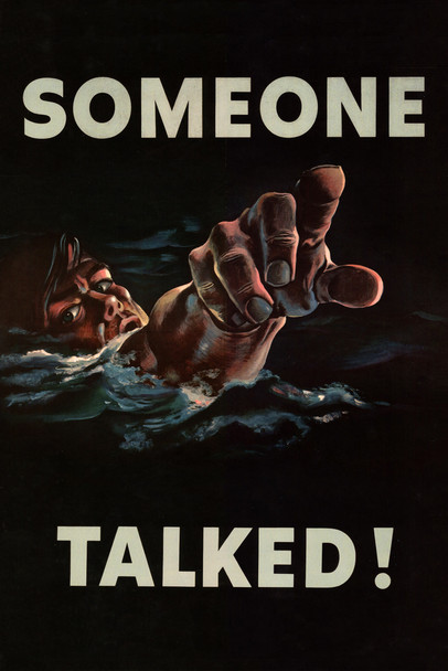 Someone Talked WPA War Propaganda Cool Wall Decor Art Print Poster 12x18