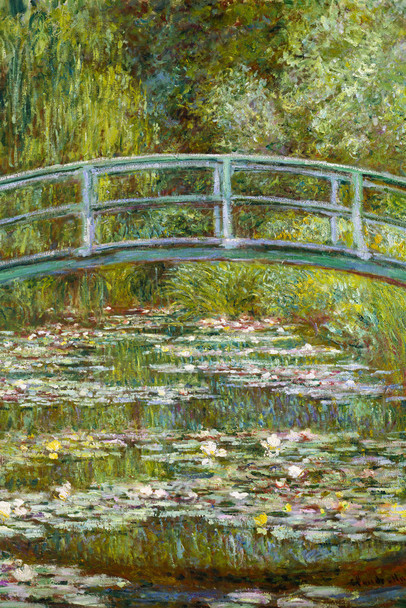 Claude Monet The Water Lily Pond Japanese Bridge Impressionist Art Posters Claude Monet Prints Nature Landscape Painting Claude Monet Wall Art French Cool Wall Decor Art Print Poster 12x18