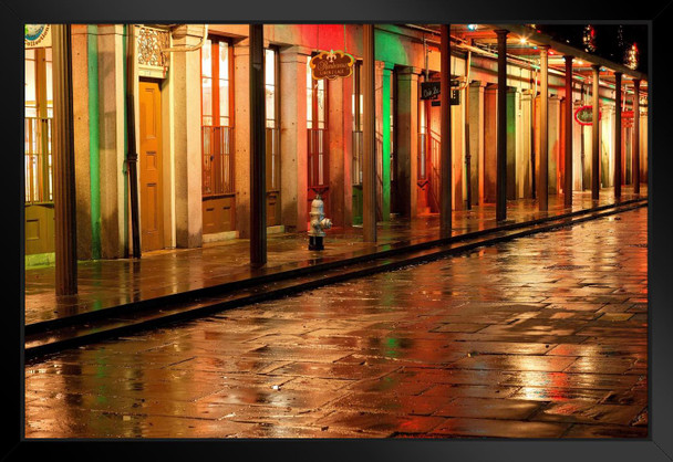 French Quarter Reflections New Orleans Louisiana Photo Black Wood Framed Art Poster 20x14