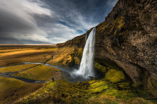 Beautiful Landscape View Seljalandsfoss Iceland Photo Photograph Cool Wall Decor Art Print Poster 36x24