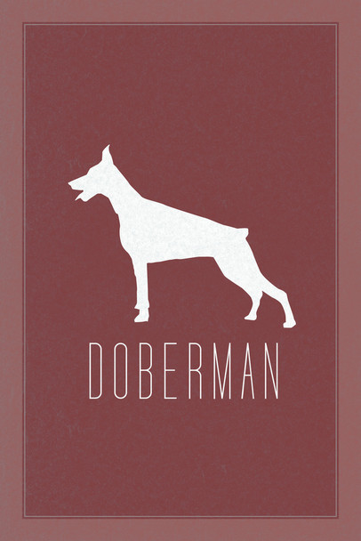 Dogs Silhouette Doberman Pinscher Dog Posters For Wall Funny Dog Wall Art Dog Wall Decor Dog Posters For Kids Bedroom Animal Wall Poster Cute Animal Posters Cool Wall Art Print Poster 12x18