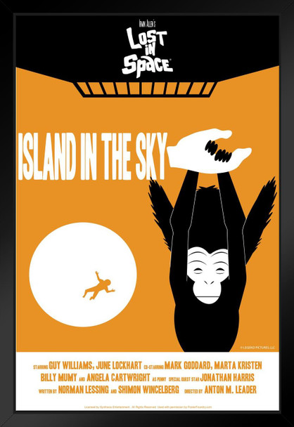 Lost In Space Island In The Sky by Juan Ortiz Art Print Black Wood Framed Poster 14x20