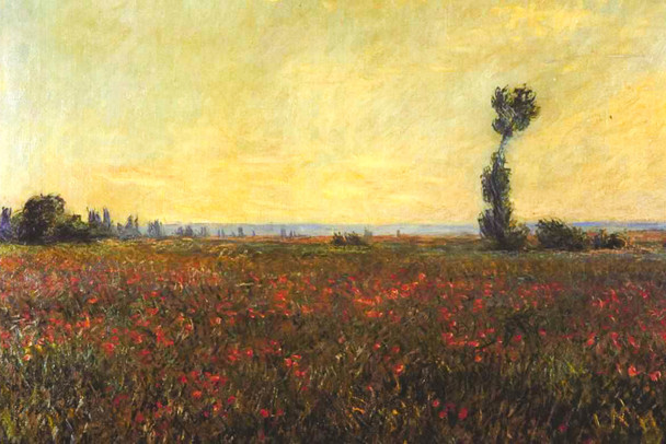 Claude Monet Red Poppy Field Impressionist Art Posters Claude Monet Prints Nature Landscape Painting Claude Monet Canvas Wall Art French Wall Decor Monet Art Cool Wall Decor Art Print Poster 18x12