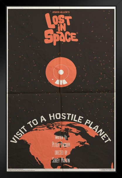 Lost In Space Visit To A Hostile Planet by Juan Ortiz Episode 61 of 83 Art Print Black Wood Framed Poster 14x20