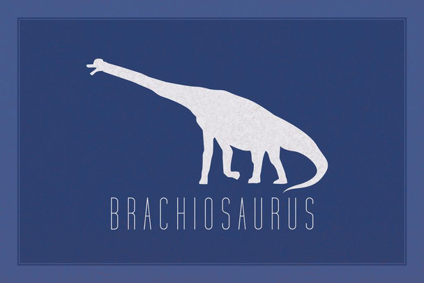 Dinosaur Brachiosaurus Blue Dinosaur Poster For Kids Room Dino Pictures Bedroom Dinosaur Decor Dinosaur Pictures For Wall Dinosaur Wall Art Prints for Walls Cool Wall Decor Art Print Poster 36x24