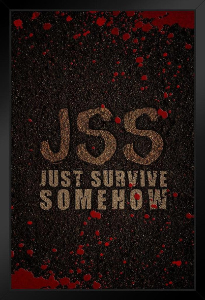 JSS Just Survive Somehow TV Show Black Wood Framed Poster 14x20