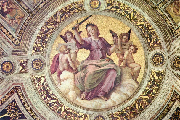 Raphael Ceiling of the Stanza della Segnatura Cool Wall Art Print Poster 24x36