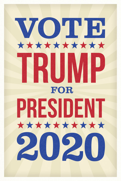 Vote Trump For President 2020 Election Cool Wall Decor Art Print Poster 12x18