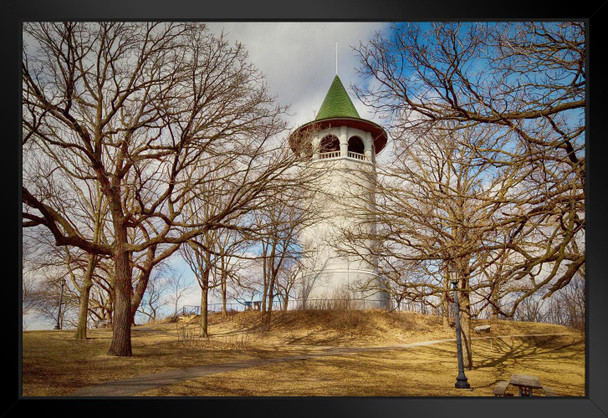 Witch Hat Water Tower Prospect Park Minneapolis Minnesota Photo Art Print Black Wood Framed Poster 20x14