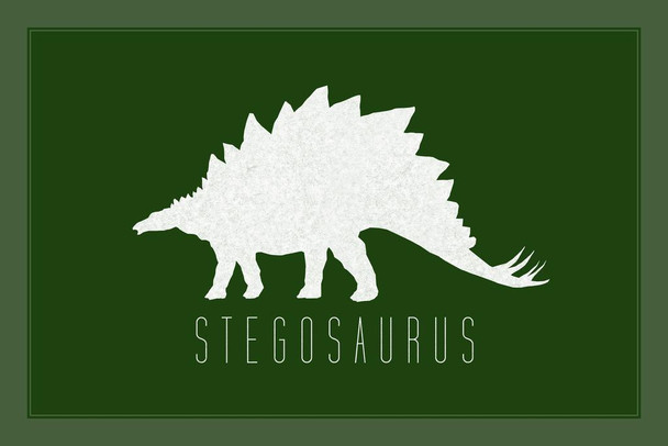 Dinosaur Stegosaurus Green Dinosaur Poster For Kids Room Dino Pictures Bedroom Dinosaur Decor Dinosaur Pictures For Wall Dinosaur Wall Art Prints for Walls Cool Wall Art Print Poster 36x24
