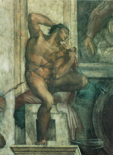 Michelangelo View From Creation Sun Moon Vegetation III Fine Art Cool Wall Art Print Poster 24x36