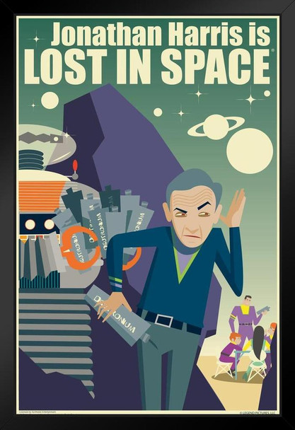 Jonathan Harris Is Lost In Space by Juan Ortiz Art Print Black Wood Framed Poster 14x20