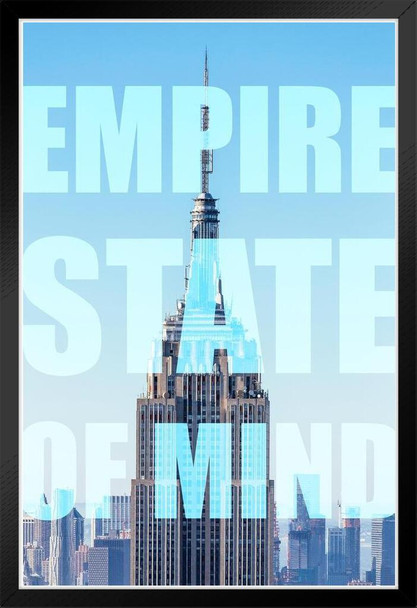 Empire State Of Mind Black Wood Framed Art Poster 14x20