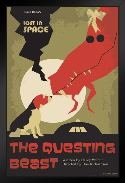 Lost In Space The Questing Beast by Juan Ortiz Episode 46 of 83 Art Print Black Wood Framed Poster 14x20