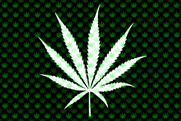Marijuana Weed Pattern Dark Leaves College Cool Wall Art Print Poster 12x18