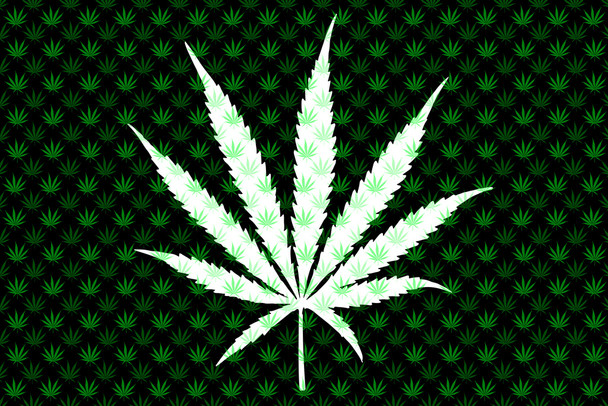 Marijuana Weed Pattern Dark Leaves College Cool Wall Decor Art Print Poster 12x18