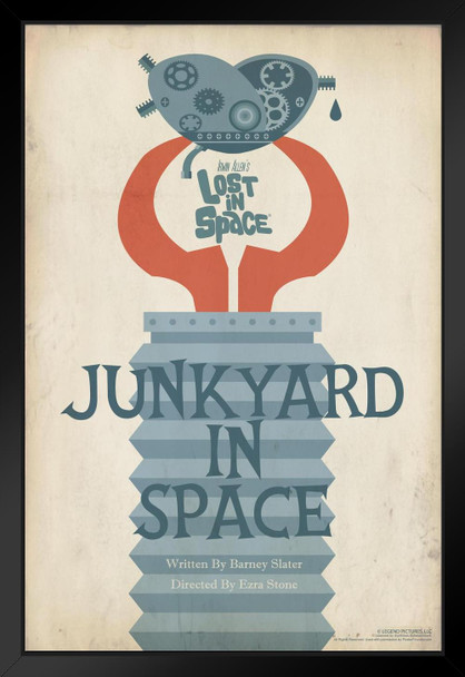 Lost In Space Junkyard In Space by Juan Ortiz Episode 83 of 83 Art Print Black Wood Framed Poster 14x20