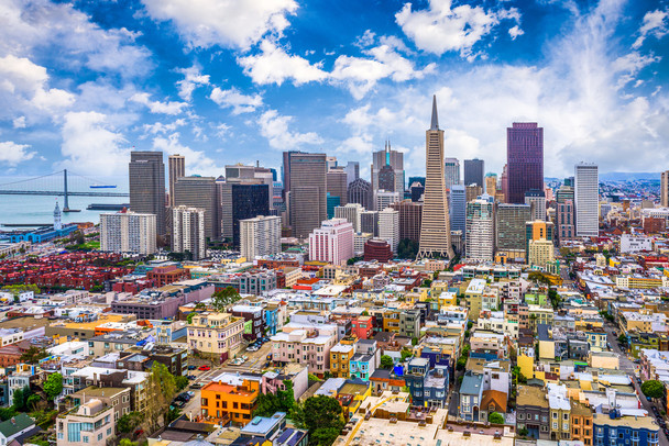 San Francisco California Downtown Buildings Skyline Photo Cool Wall Decor Art Print Poster 18x12