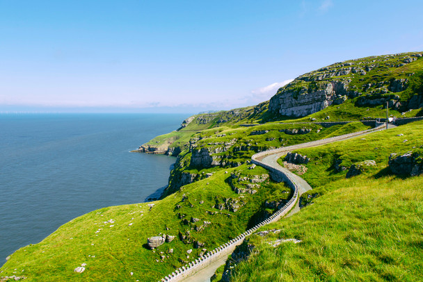 Winding Road At Great Orme North Wales Landscape Photo Cool Wall Art Print Poster 18x12