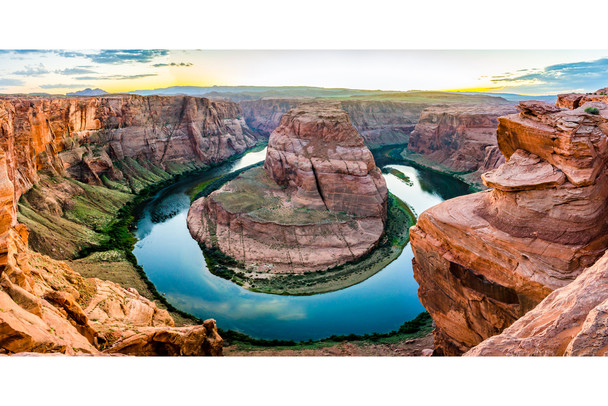 Colorado River Horseshoe Bend Grand Canyon Sunset Photo Cool Wall Art Print Poster 18x12