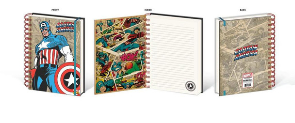 Captain America Retro Superhero 180 page Journal Notebook 6.25x8.25