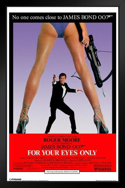 James Bond For Your Eyes Only Black Wood Framed Art Poster 14x20