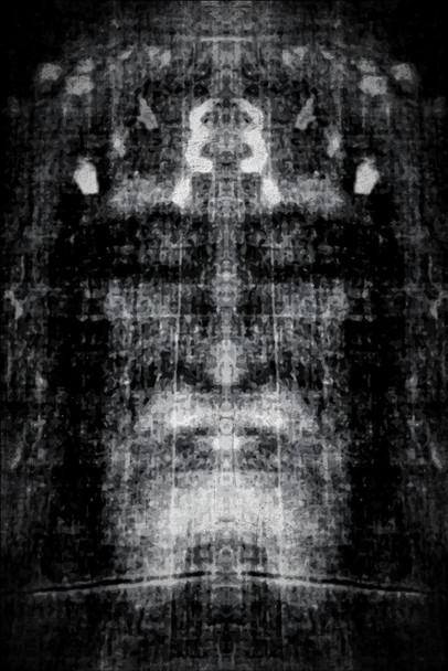 Shroud Of Turin Black And White Negative Inspirational Motivational Religious Cool Wall Decor Art Print Poster 24x36