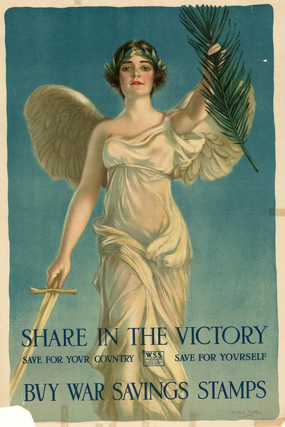 WPA War Propaganda Share In The Victory Save For Your Country Save For Yourself Buy Cool Wall Decor Art Print Poster 24x36