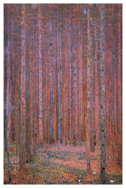 Gustav Klimt Fir Forest Poster Tannenwald Trees Painting 1918 Austrian Symbolist Painter Cool Huge Large Giant Poster Art 36x54