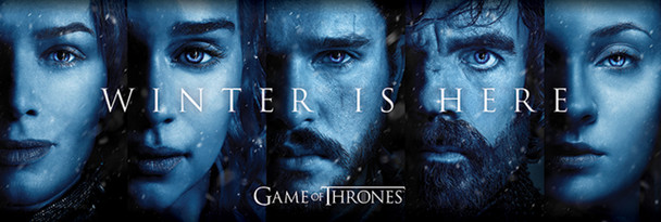 Game of Thrones Season 7 Winter is Here Faces Characters HBO Fantasy TV Show Series Cool Wall Art Print Poster 36x12