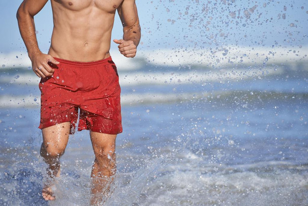 Hot Sexy Lifeguard Running To Save Lives Photo Art Print Cool Huge Large Giant Poster Art 54x36