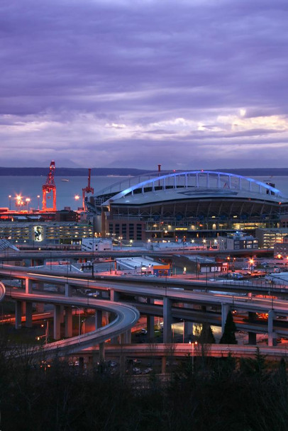 CenturyLink Field Seattle Washington Skyline Photo Photograph Cool Huge Large Giant Poster Art 36x54