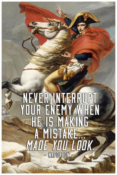 Napoleonic Circle Game Made You Look Cool Wall Art Print Poster 24x36