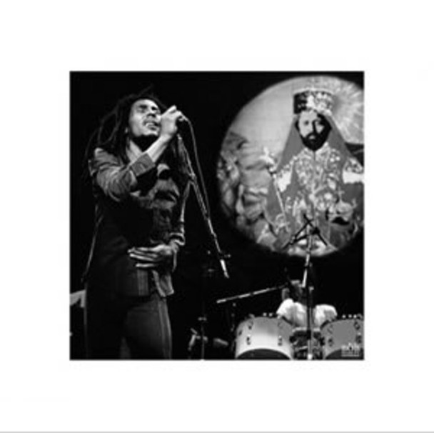 Bob Marley And The Wailers Selassie Is The Chapel B&W Music Thick Cardstock Poster 15.75x15.75 inch