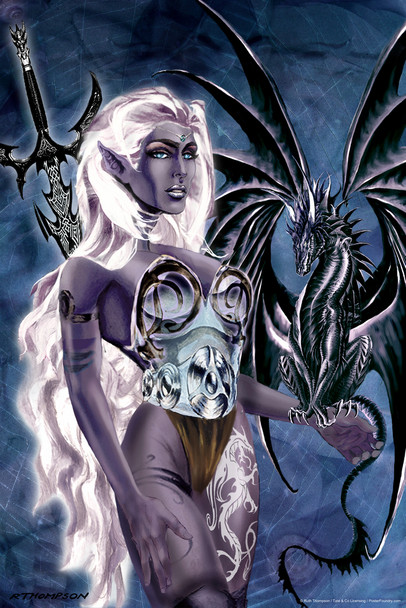 Dragonsworn The Mistress Cool Wall Art Print Poster by Ruth Thompson 12x18