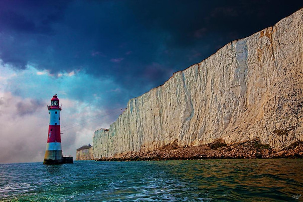 Beachy Head Lighthouse by Chris Lord Photo Art Print Cool Huge Large Giant Poster Art 36x54