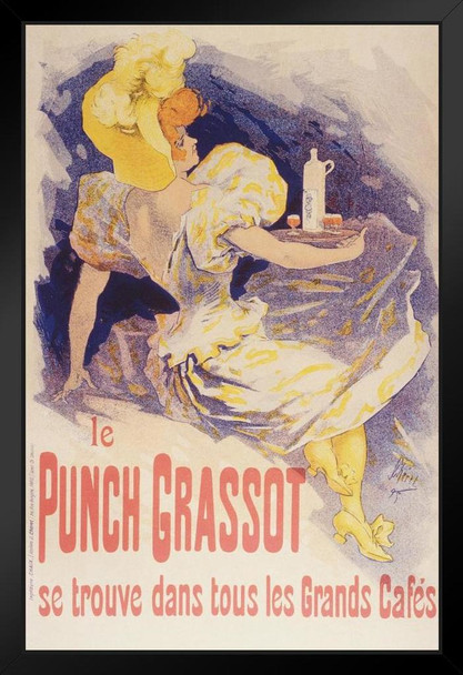 Punch Grassot Available in all the Best Cafes French Art Print Black Wood Framed Poster 14x20