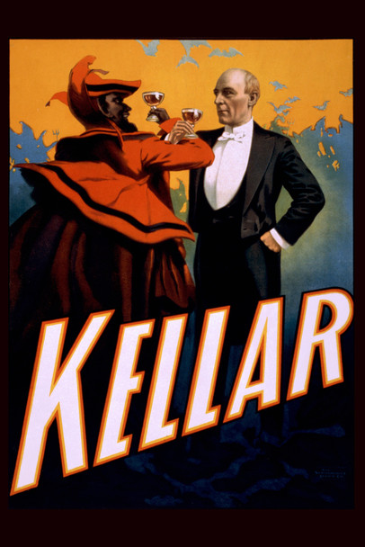 Kellar The Magician Toasts the Devil Cool Wall Art Print Poster 12x18