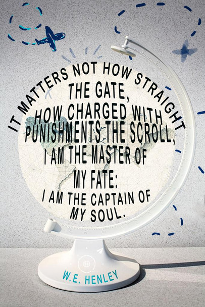 I Am the Master of My Fate and Captain of My Soul WE Henley Famous Motivational Inspirational Quote Cool Wall Decor Art Print Poster 24x36