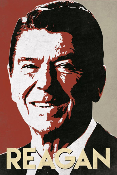 Laminated President Ronald Reagan Pop Art Portrait Poster Dry Erase Sign 12x18