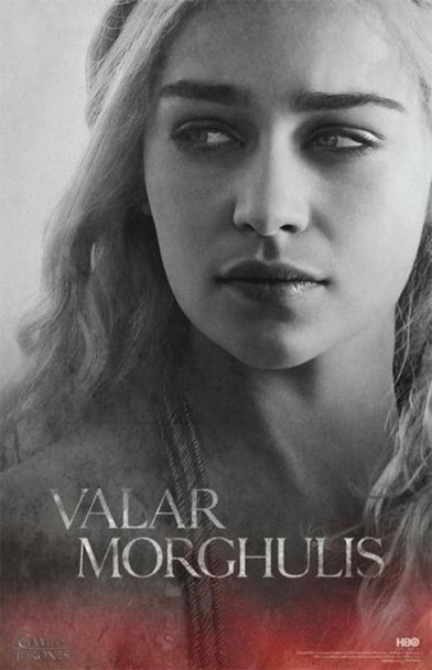 Game Of Thrones Valar Morghulis Daenerys Targaryen TV Cool Wall Decor Art Print Poster 24x36