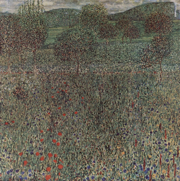 Gustav Klimt Flower Field in Litzlberg Art Nouveau Prints and Poster Gustav Klimt Canvas Wall Art Fine Art Nature Landscape Abstract Symbolist Painting Cool Wall Art Print Poster 12x18