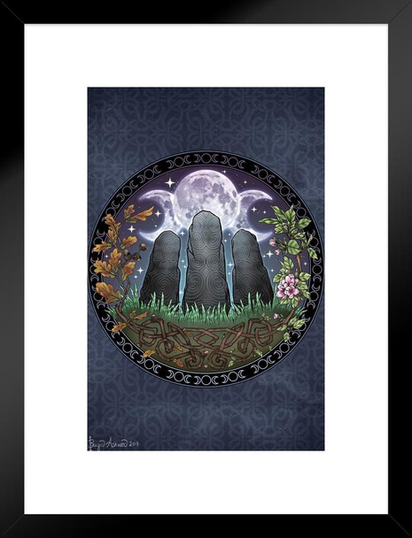 Awen Stones by Brigid Ashwood Matted Framed Art Print Wall Decor 20x26 inch