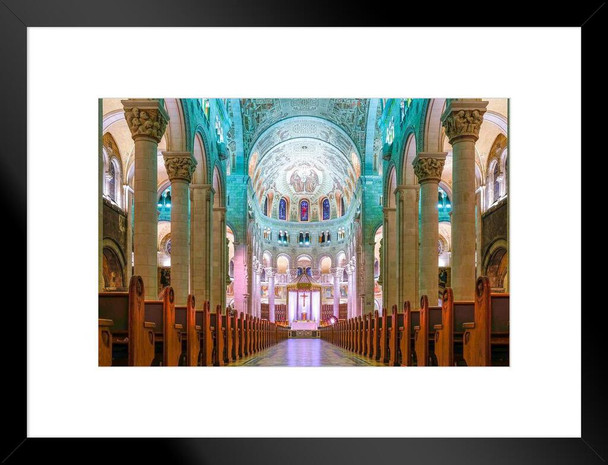 Basilica of Sainte Anne de Beaupre Quebec Canada Photo Matted Framed Art Print Wall Decor 26x20 inch