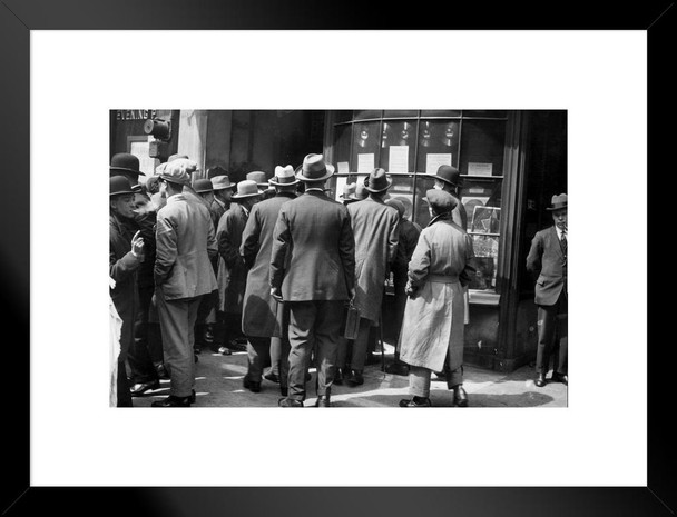 The End Of A Strike 1926 Archival Black and White B&W Photo Matted Framed Art Print Wall Decor 26x20 inch